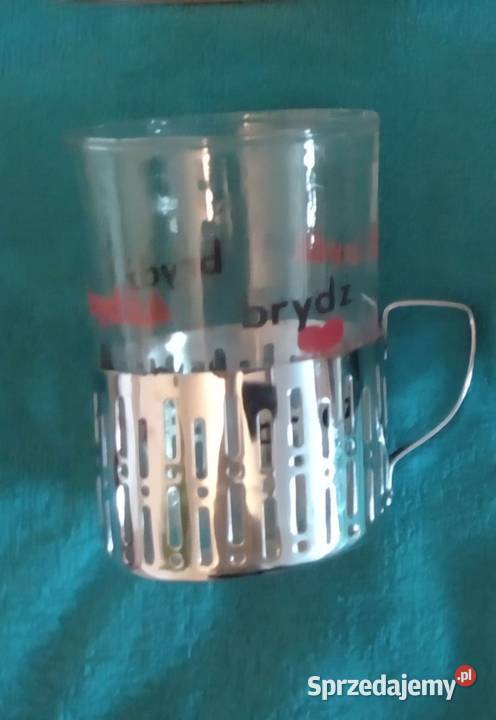Sprzedam szklankę z koszyczkiem z PRL Bukowno
