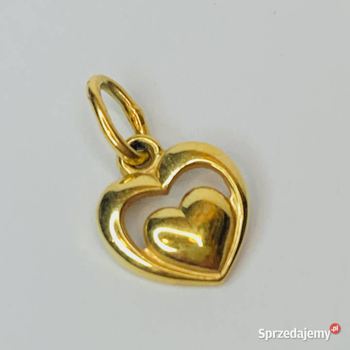 Złoty WISIOREK zawieszka 14K urocze SERDUSZKO Warszawa