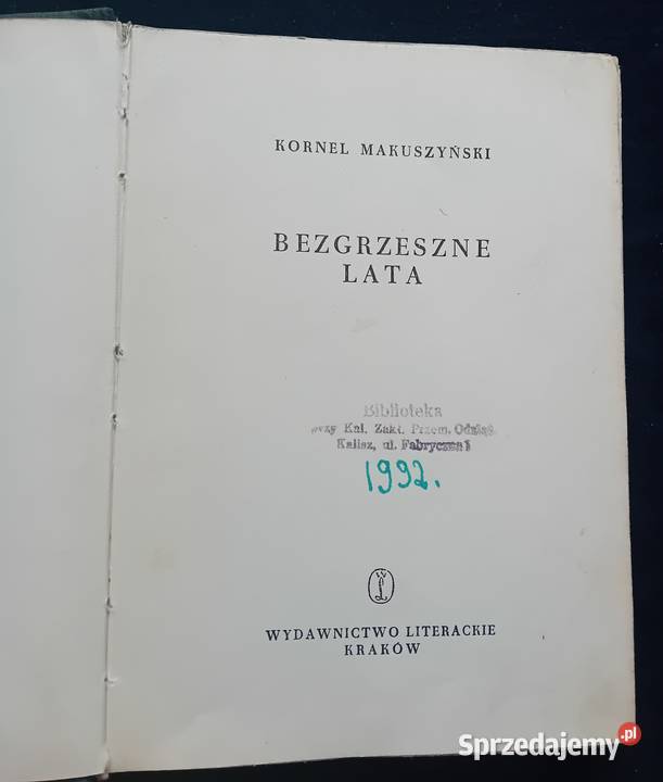 Kornel Makuszyński Bezgrzeszne lata Wydawn Koźminek