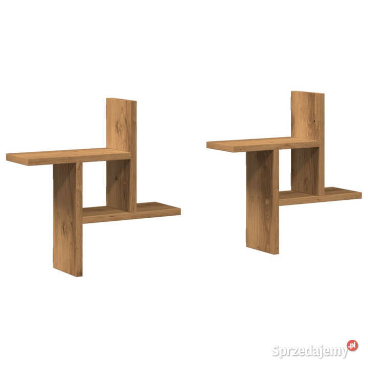 Półki ścienne 2 dąb artisian 38x12x38 WM853253 Warszawa
