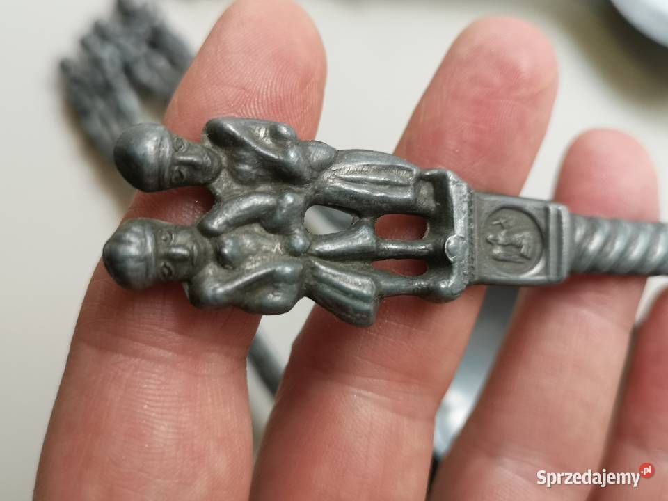 Łyżki z cyny komplet vintage Holandia Toruń