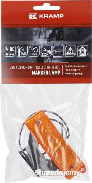 Lampa obrysowa LED prostokątna 1224V z przewodem Oświetlenie Kamionna
