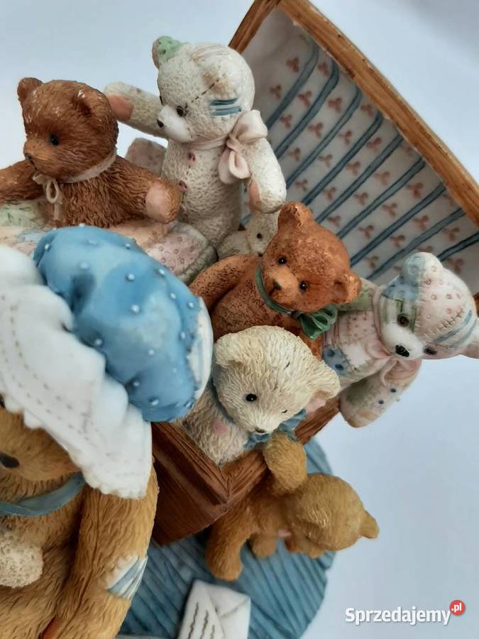 Śliczna figurka misie ręcznie malowane sygnowane kujawsko-pomorskie Inowrocław sprzedam