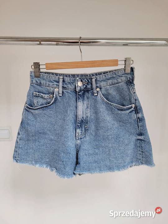 Niebieskie szorty dżinsowe z wysokim stanem Rozmiar 36(S) Liszki
