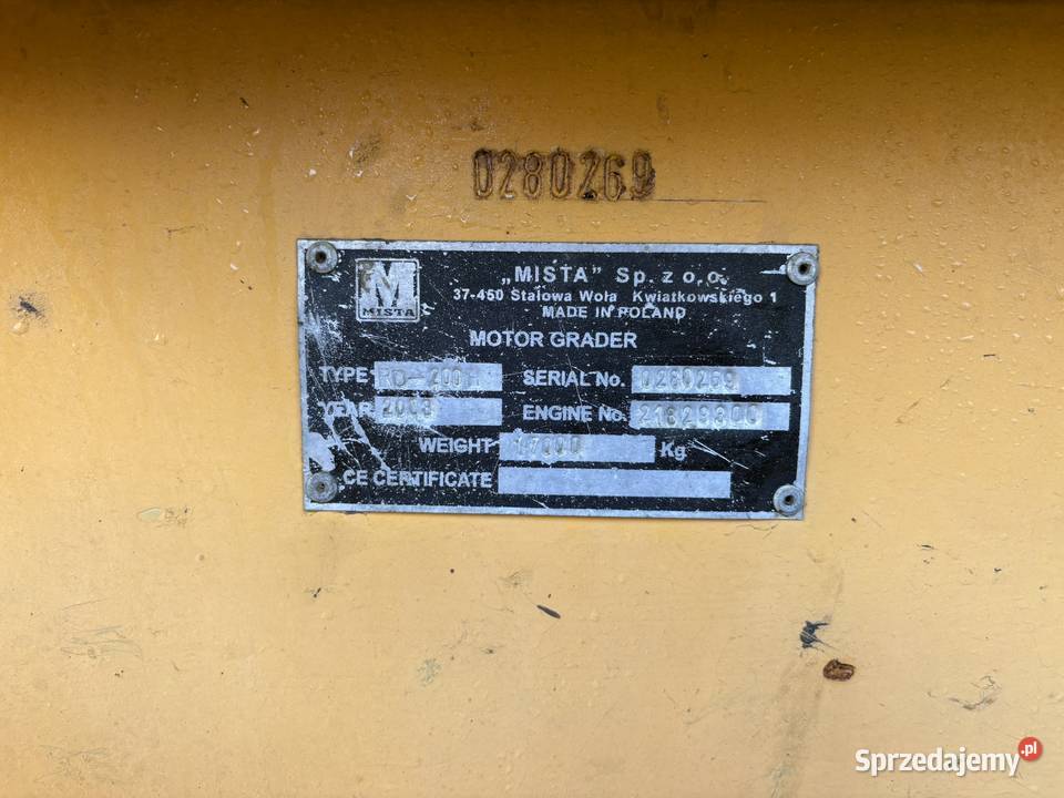 Równiarka Mista Stalowa Wola RD200H 6x6 Spycharki Tomaszów Lubelski sprzedam