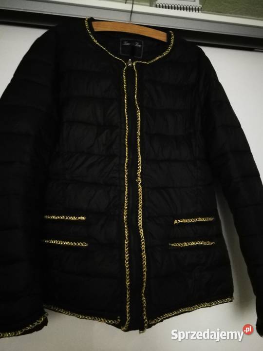 Czarna pikowana kurtkaRozmiar L czarny Zielonki