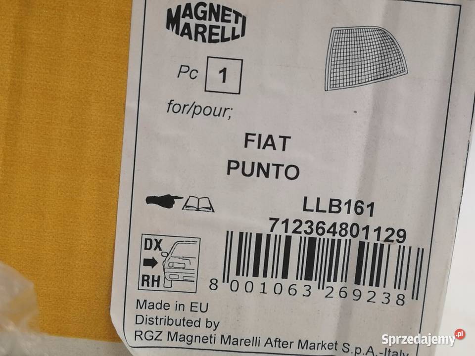 KIERUNKOWSKAZ PRAWY PRZÓD FIAT PUNTO 19932000 Kierunkowskazy lubelskie