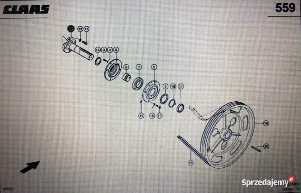 CLAAS 00 0644 880 0Claas wałek kołnierzaClaas