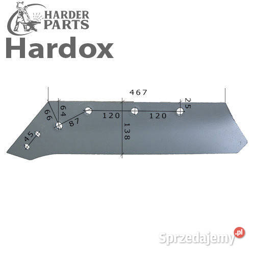 Lemiesz 18 HARDOX 930771210L części do pługa Suwałki