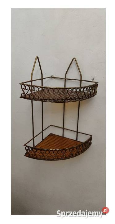 Stara narożna półka szkło kolorowe Warszawa sprzedam