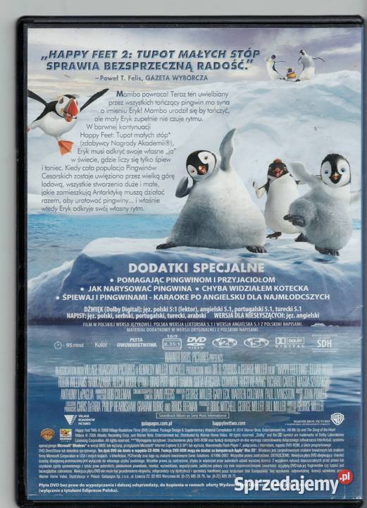 HAPPY FEET 2 TUPOT MAŁYCH STÓP DVD ANIMACJA Warszawa