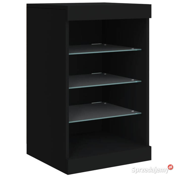 Szafka z oświetleniem LED czarna 123x37x67 Warszawa