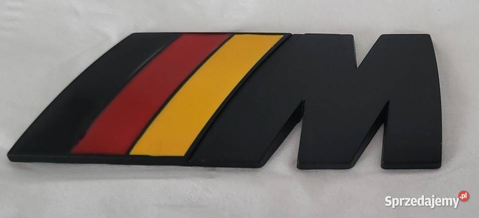 NOWY czarno żółty znaczek emblemat M Power
