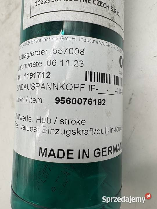 Ott Jakob 9560076192 Clamping chuck mazowieckie Warszawa