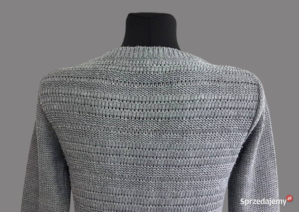 Damski szary ciepły sweter z długim rękawem Rozmiar 36(S) sprzedam