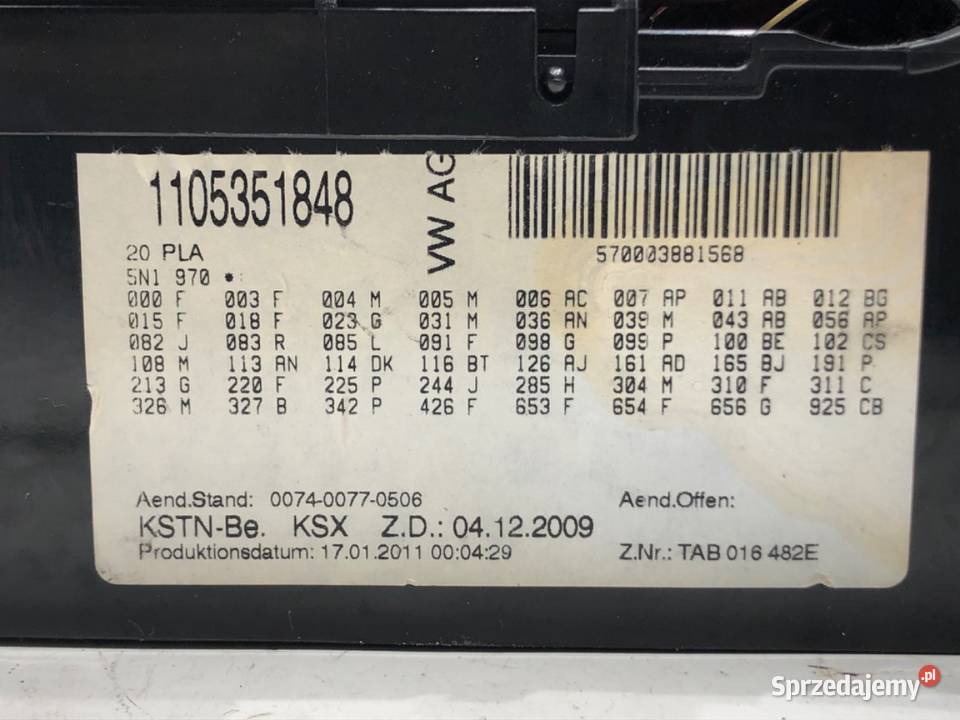 SKRZYNKA BEZPIECZNIKÓW VW TIGUAN SUV 0718 20 140