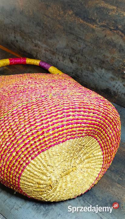 Kosz torba Bolga Ghana ręcznie tkana Dom i Ogród Kalisz