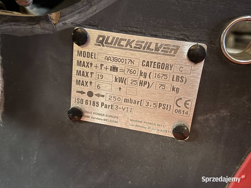 Ponton QuickSilver 380 silnik 25 przyczepa Inne pojazdy i łodzie dolnośląskie Syców sprzedam