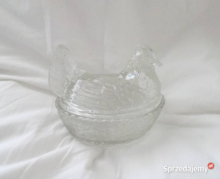 szklana kura vintage prl bomboniera szklana Pozostałe Olsztyn