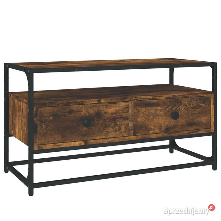 Szafka pod TV przydymiony dąb 80x35x45 WM826312 mazowieckie Warszawa