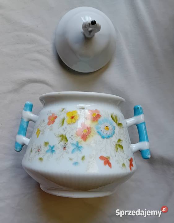 Cukierniczka Patyczak Niemcy Śląsk początek XX w Porcelana i szkło Koźminek