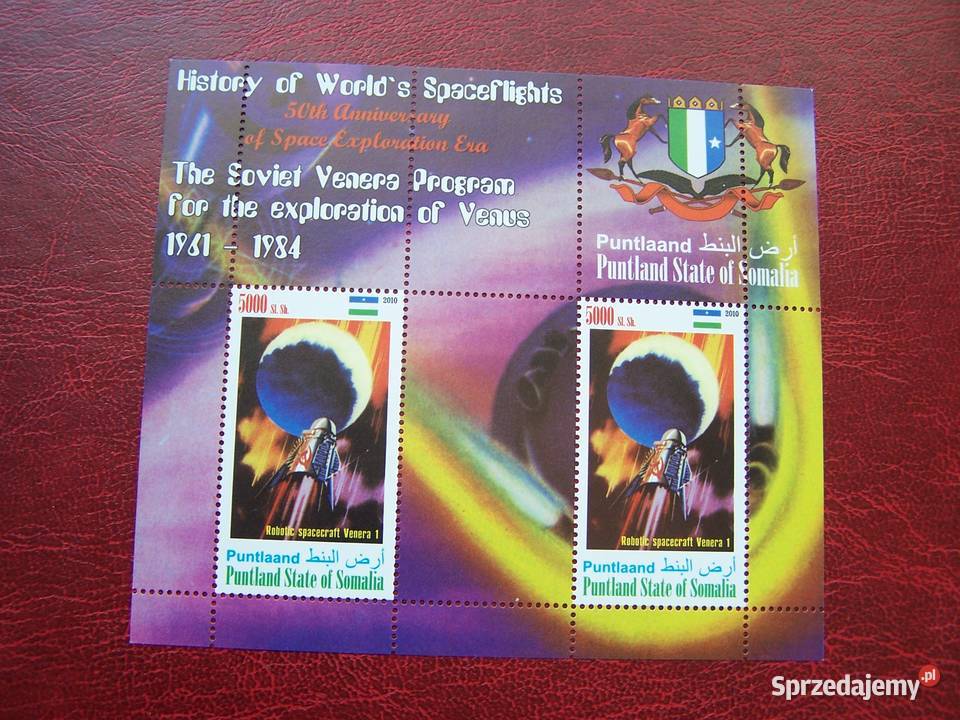 Somalia 2010 MNH Kosmos Venera I Misja na Wenus Tychy sprzedam