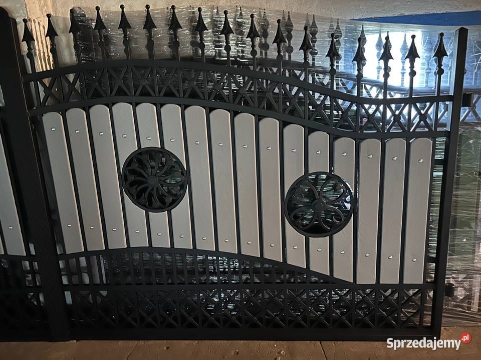 Brama Wjazdowa Dwuskrzydłowa Kuta Pręt Pełny Dom i Ogród
