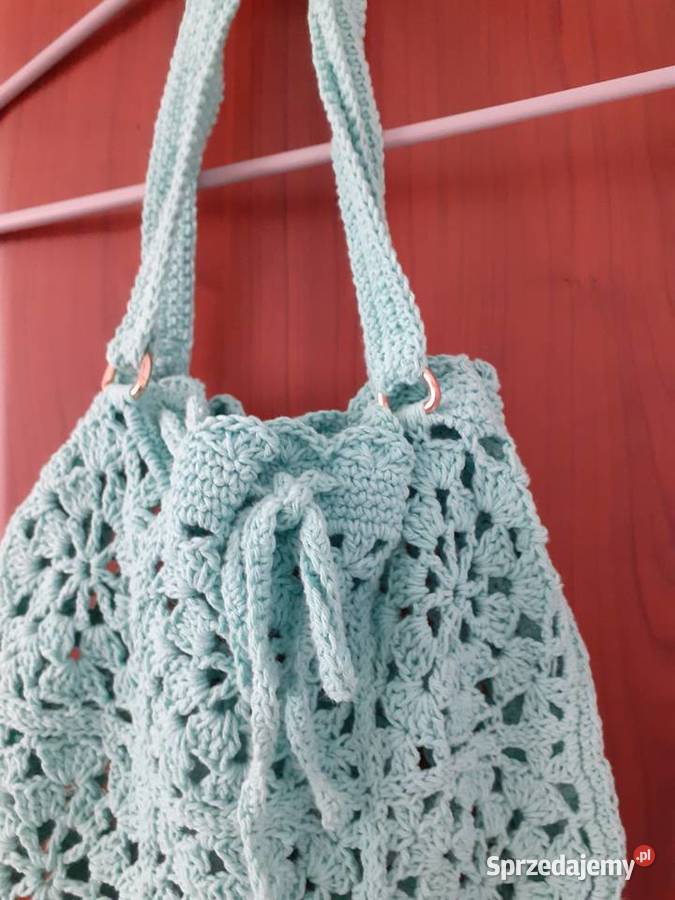 Torba siatka kolor miętowy