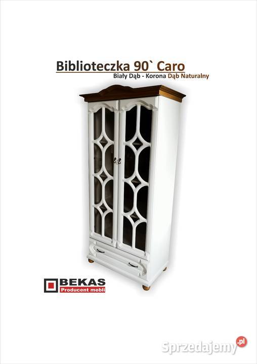 Śliczna Witryna 90 CARO Biała Biblioteczka z Limanowa