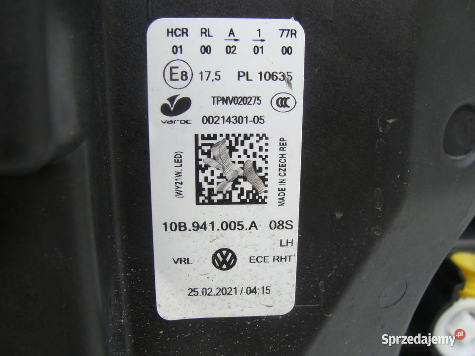 VW ID3 ID3 LAMPA PRZEDNIA LEWA 10B941005A Lewe Części sprzedam