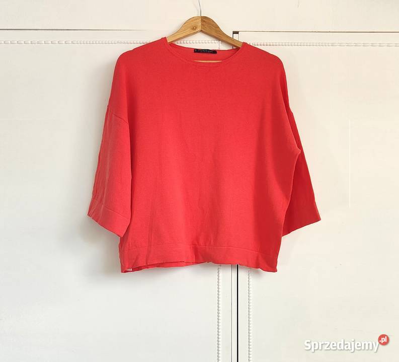 Sweter oversize Mango Violeta koralowy Rozmiar 42(XL) Szczecin