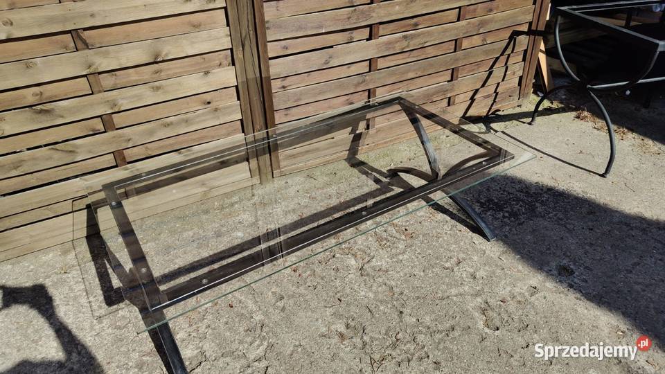 Ława metalowa kuta ze szkłem stolik kawowy mazowieckie Warszawa