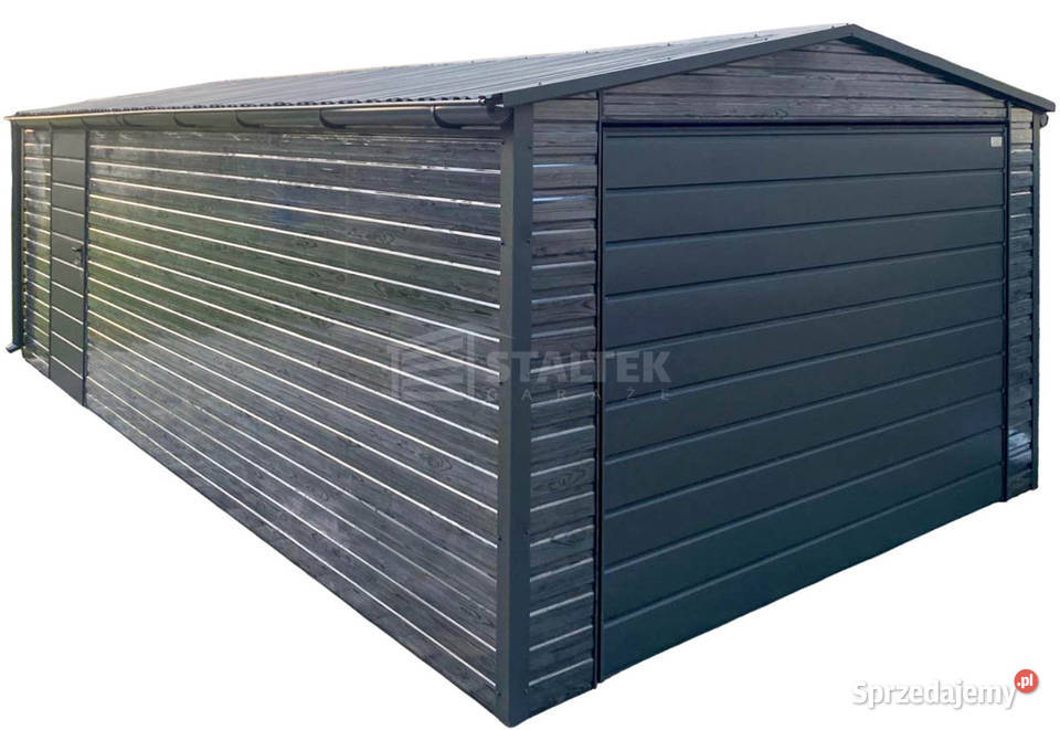 Garaz blaszany 4X7m brama drzwi sosna norweska 361zł/m2 Kołobrzeg