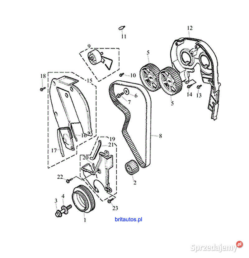 OBUDOWA OSŁONA ROZRZĄDU KSERIA ROVER 25 75 MG ZT osobowe Pozostałe