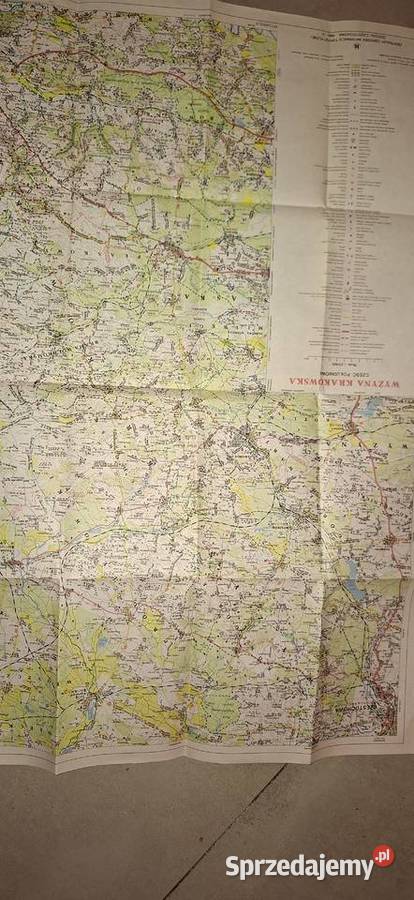 Wyżyna Krakowska Mapa turystyczna PRL 1125 000 wielkopolskie