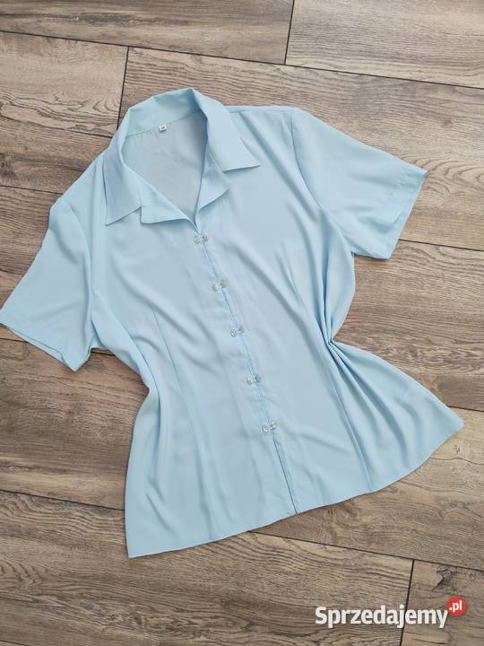 Błękitna bluzka Koszula Vintage 46 Jasło
