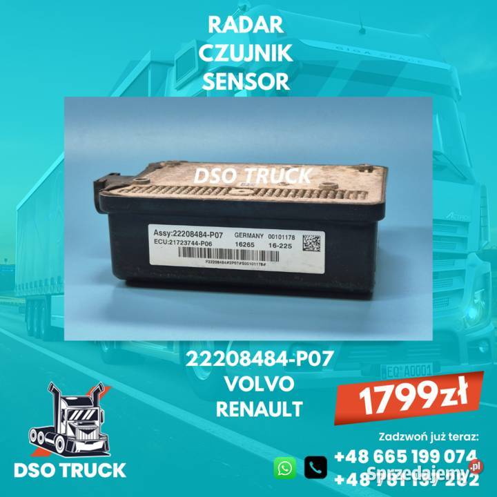 RADAR CZUJNIK SENSOR 22208484P07 RENAULT GAMA T sprzedam