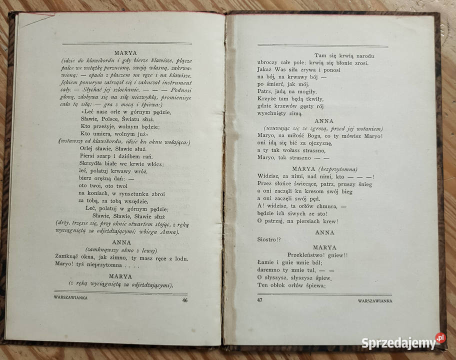 Warszawianka pieśń z roku 1831 Wyspiański 1918 Sosnowiec