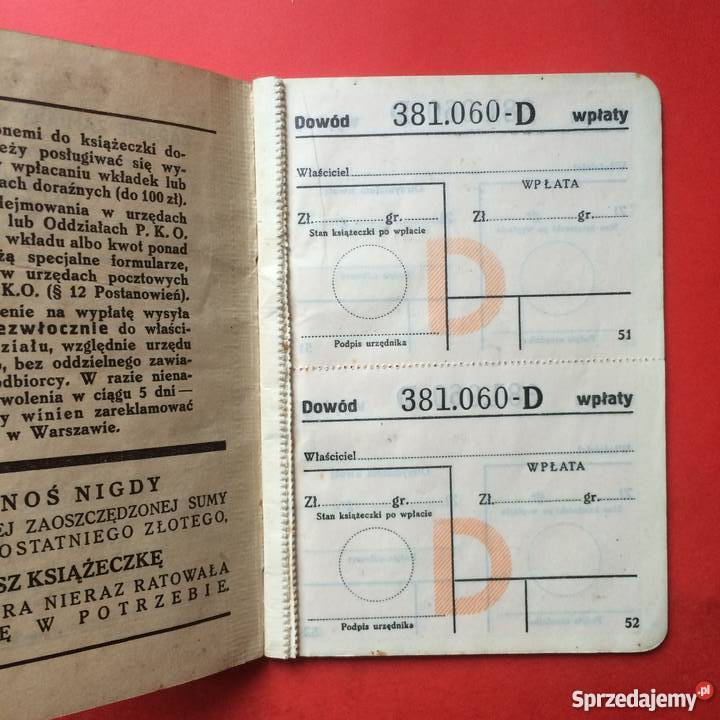 838 Książeczka Wkładkowa PKO Szczecin