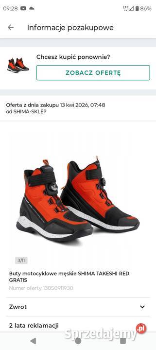 Buty motocyklowe 44 shima takeschi Łochów