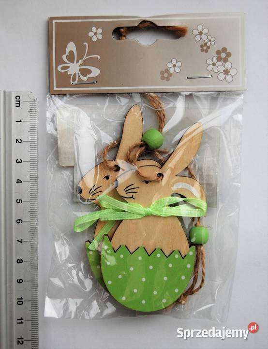 Zając wielkanocny pisanka zawieszka drewno 1 Dekoracje i ozdoby lubelskie Lublin
