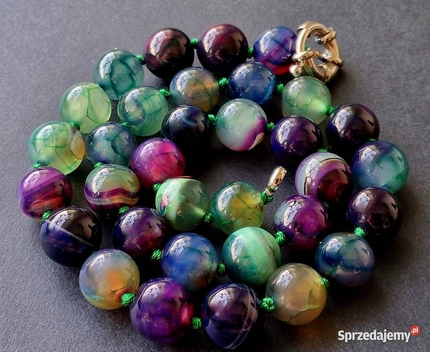 AGAT WĘŻOWY NASZYJNIK KAMIENIE OCHRONNE ETNICZNE śląskie Częstochowa sprzedam