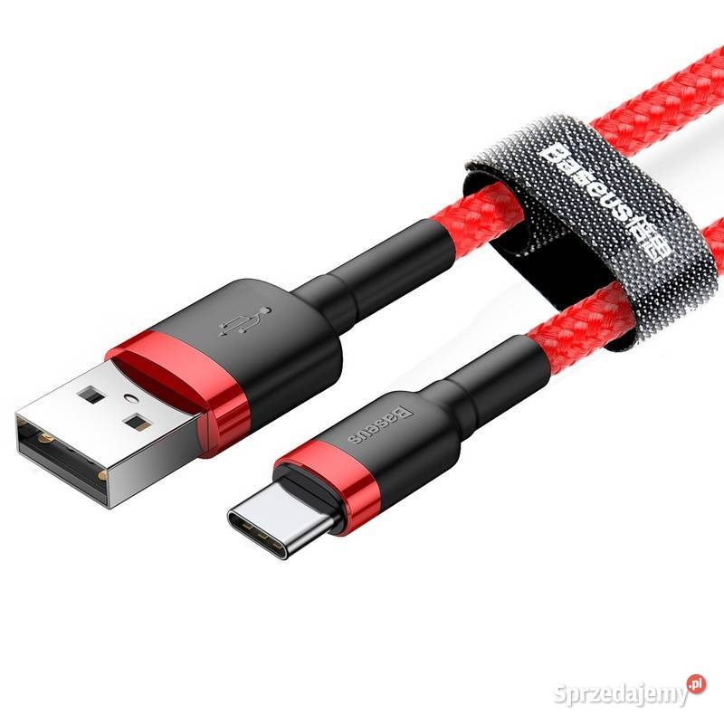 Mocny kabel Baseus USB typC typec w oplocie 3m Akcesoria i części śląskie Siemianowice Śląskie sprzedam