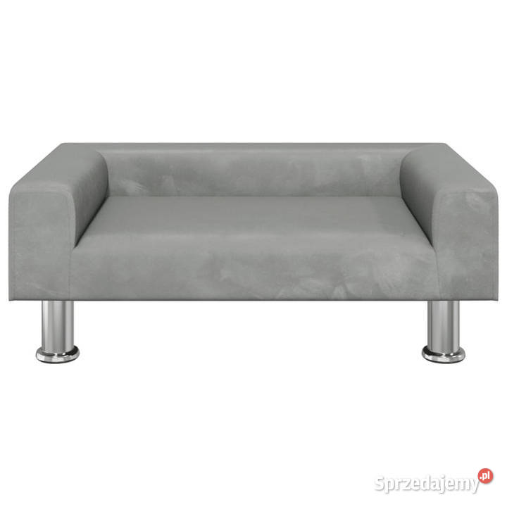 Sofa dzieci jasnoszara 70x45x265 aksamit Warszawa
