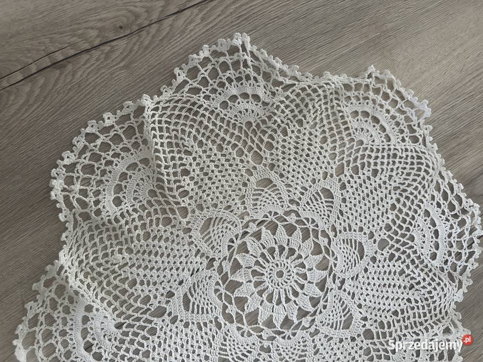 Serweta serwetka szydełko okrągłe cacko śr60 Łódź