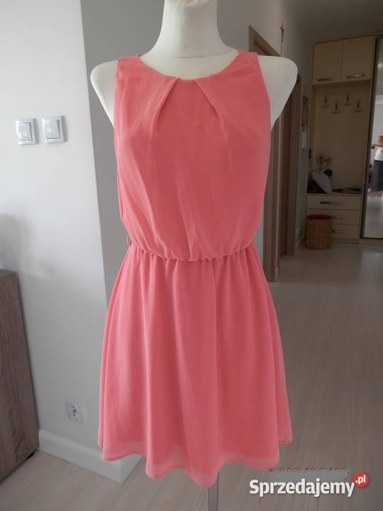 Sukienka Wizytowa Rozkloszowana Szyfonowa Nowa z Łomża