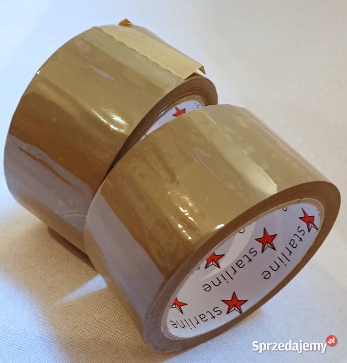 Taśma klejąca pakowa brązowa 60m Mocna Siewierz sprzedam