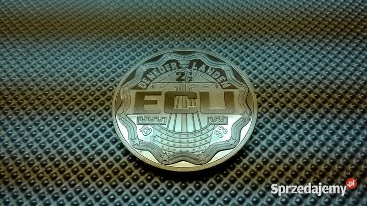 moneta Holandia 2 ECU 1993 Traktat z Maastricht Warszawa