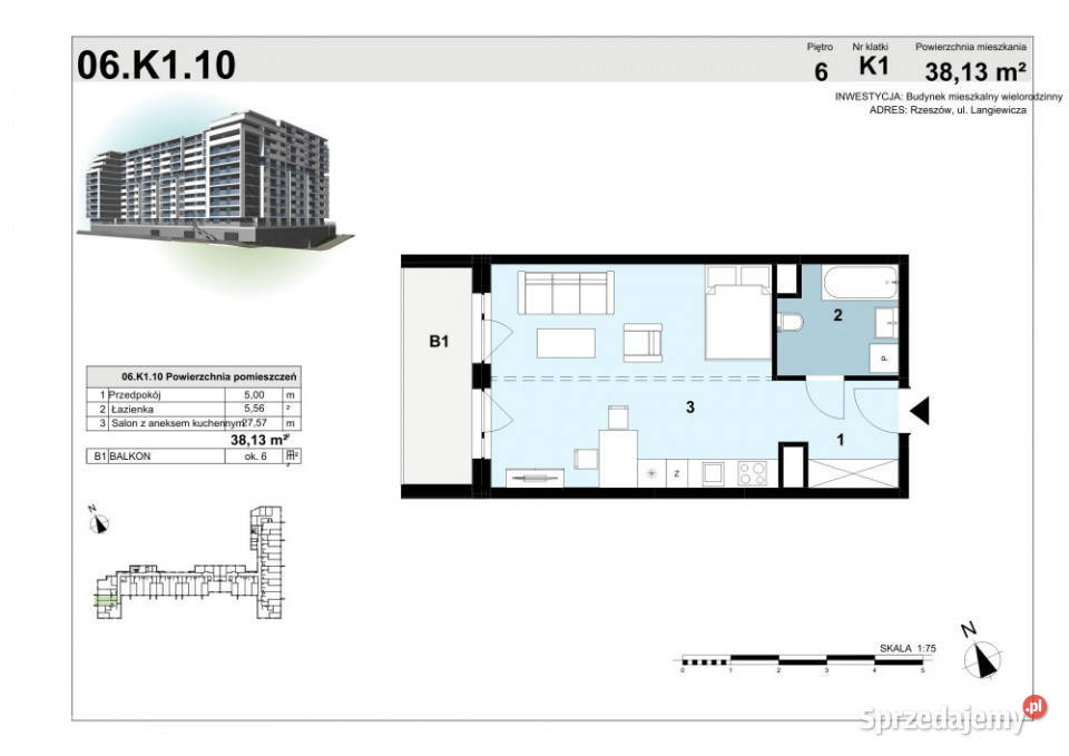 Nowe 2 Pokojowe Mieszkanie 38 m2 Centrum