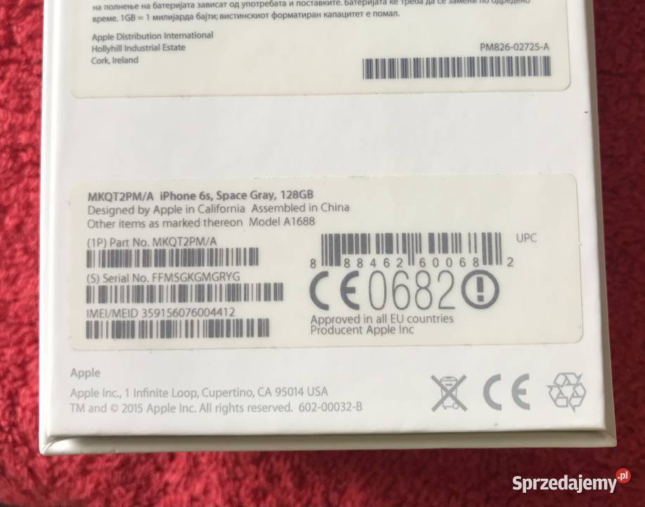 iPhone 6s 128 GB kolor Space Gray Apple / iPhone Dąbrowa Górnicza